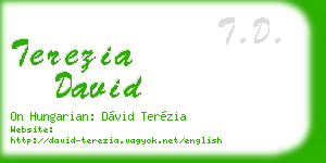 terezia david business card