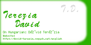 terezia david business card